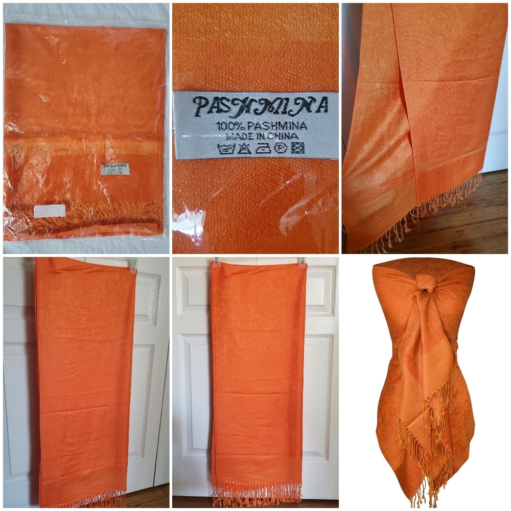 Orange Pashmina Scarf